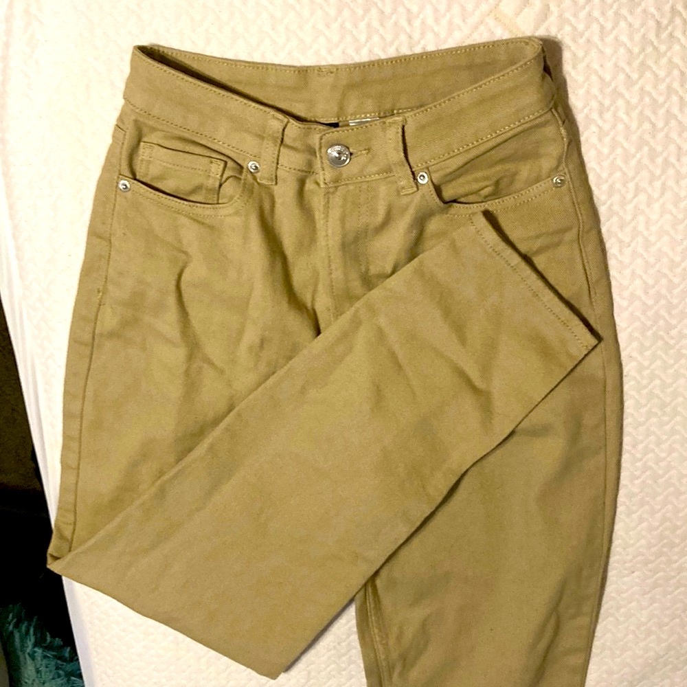 Khaki mom jeans